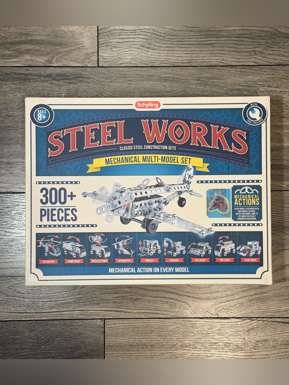 Schylling Steel Works Mechanical Multi-Model Set - Silver